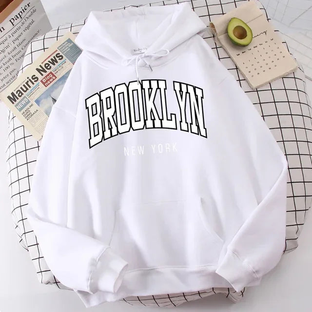 Brooklyn New York Print Mens Hoodies Fashion Quality Clothes Classic Simplicity Tracksuit Harajuku All-Match Clothing for Men