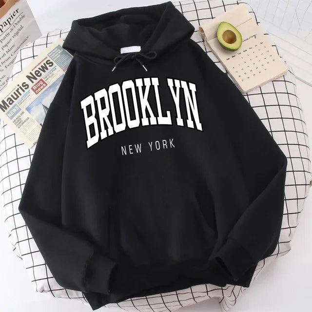 Brooklyn New York Print Mens Hoodies Fashion Quality Clothes Classic Simplicity Tracksuit Harajuku All-Match Clothing for Men